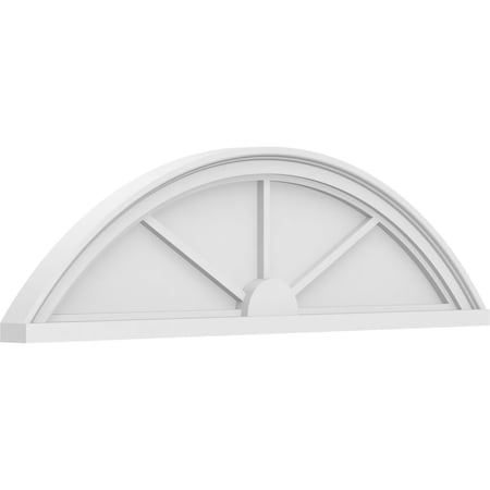 Ekena Millwork Segment Arch 3 Spoke Architectural Grade PVC Pediment, 38"W x 10-1/2"H x 2"P PEDPS038X105SEG03
